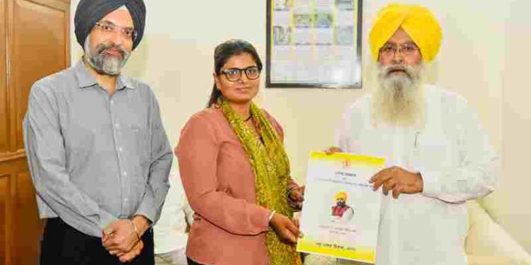 Gurmeet Singh Khudian hands over job letters to four new recruits in Animal Husbandry Dept