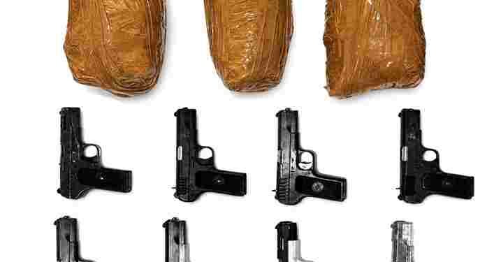 SIX LINKED TO CROSS-BORDER SMUGGLING MODULES HELD WITH 2.9KG HEROIN, 8 PISTOLS