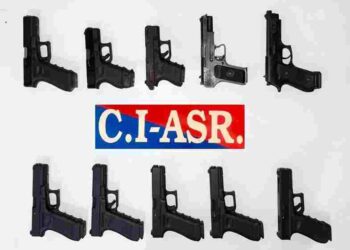 TWO LINKED TO ILLEGAL ARMS SMUGGLING NETWORK HELD WITH 10 SOPHISTICATED PISTOLS IN AMRITSAR