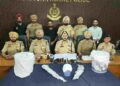 WOMAN, HER HUSBAND AND BROTHER USING LEASED GUAVA ORCHARD FOR CROSS-BORDER SMUGGLING HELD WITH 2 AK RIFLES, 10KG HEROIN