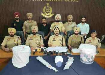 WOMAN, HER HUSBAND AND BROTHER USING LEASED GUAVA ORCHARD FOR CROSS-BORDER SMUGGLING HELD WITH 2 AK RIFLES, 10KG HEROIN