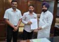 REVENUE MINISTER HARDEEP SINGH MUNDIAN HANDS OVER APPOINTMENT LETTERS TO THREE NEWLY RECRUITED CLERKS