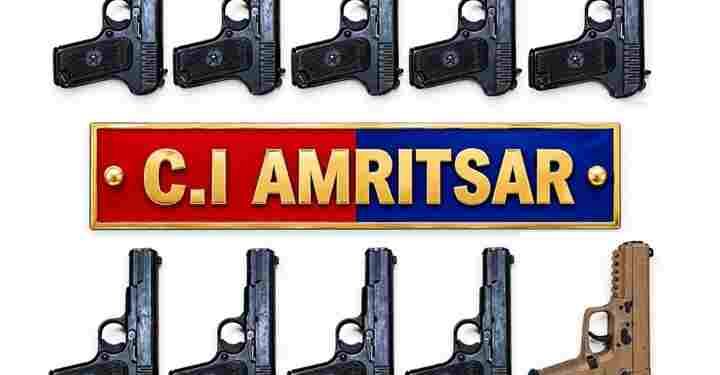 THREE LINKED TO ILLEGAL ARMS SMUGGLING MODULE HELD WITH 10 SOPHISTICATED PISTOLS IN AMRITSAR